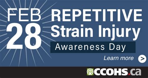 Ccohs International Repetitive Strain Injury Rsi Awareness Day