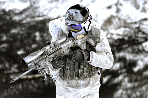 Wallpaper Snow Winter Vehicle Soldier Military Person Marksman