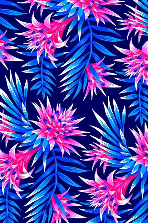 Tropical Floral Print Design Inspired By The Beautiful Flowers Of The