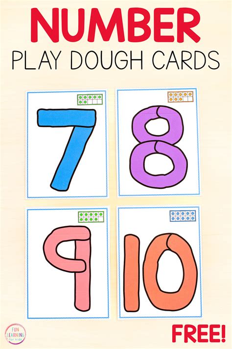 Number Play Dough Task Cards For Numbers 0 20