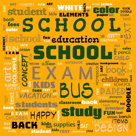 Back To The School Word Cloud Word Cloud For School Life This Word