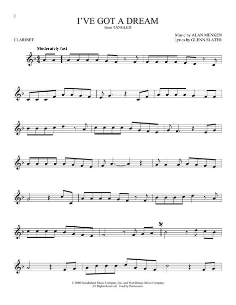 Easy Disney Songs Clarinet Sheet Music Disney Songs For Two Clarinets