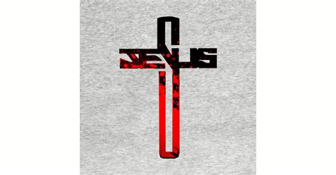 Red And Black Jesus Cross Christian Cross T Shirt Teepublic