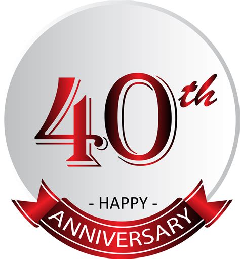40th Anniversary Celebration Label 13892411 Png