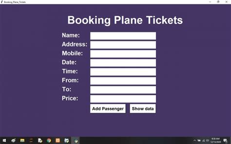 You'll learn for loops, while loops, break, continue and more. Python program to Booking_Plane_Tickets App Using The ...