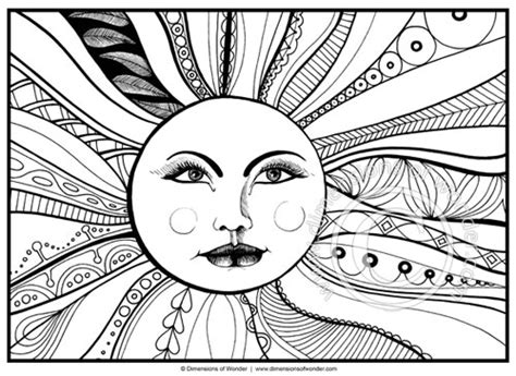 Sun Coloring Page {Printable} - Dimensions of Wonder