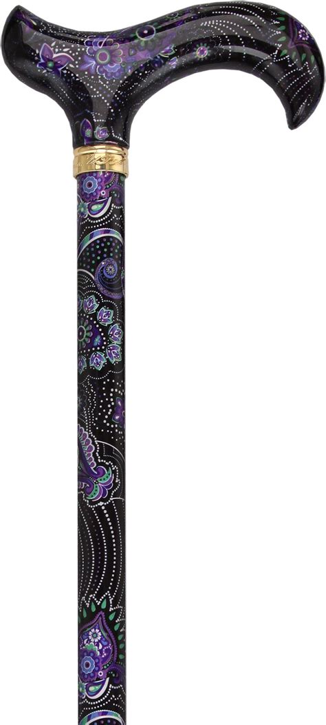 Purple Majesty Designer Adjustable Derby Walking Cane With Engraved