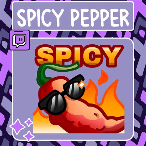 Spicy Pepper Emote Twitch Emote Youtube Emote Discord Etsy