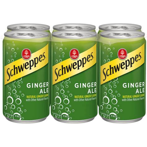 Schweppes Ginger Ale 7 5 Fl Oz Cans 6 Pack Ginger Ale Food Fair Markets