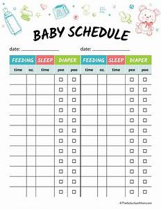 Printable Baby Feeding Chart Printables Free Baby Schedule Baby