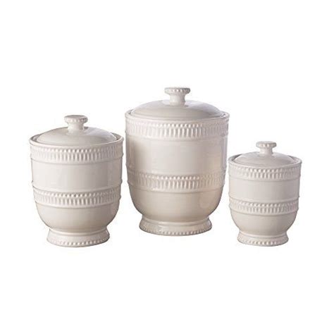 Amazon White Canister Sets Baie Maison Large Kitchen Canisters Set Of