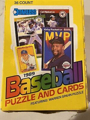 1989 DONRUSS WAX BOX 36 COUNT KEN GRIFFEY JR RANDY JOHNSON