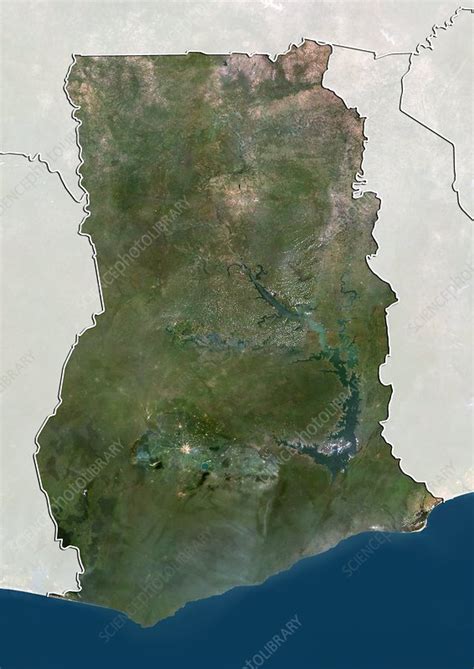 Ghana Satellite Image Stock Image C0125292 Science Photo Library