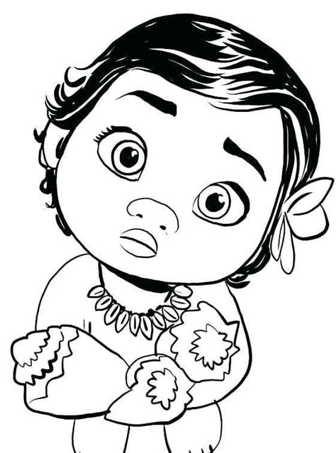 Adorable Moana Coloring Page Download Print Or Color Online For Free