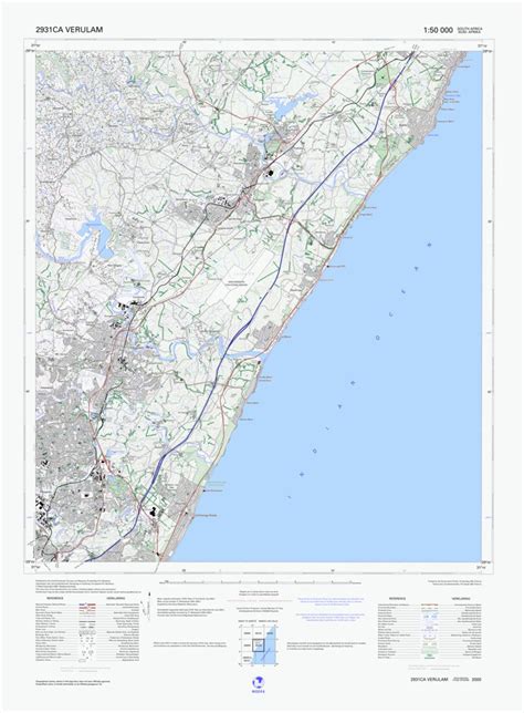 2931ca Verulam Map By Chief Directorate National Geo Spatial