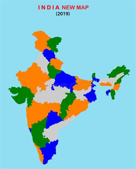 India State Map Vector Illustration India Map With All State Name