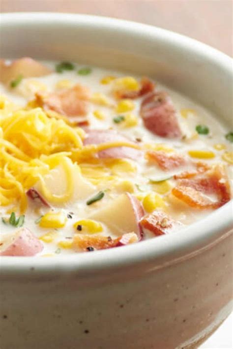 Prepare this hearty soup recipe in your slow cooker on those busy days when you don't have time to fuss with dinner. Easy Creamy Chicken and Corn Chowder Soup Recipe - Grandma ...