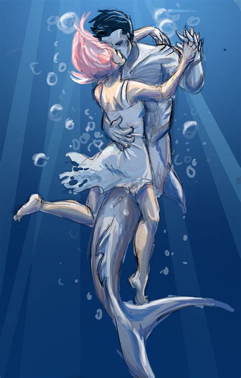 Spread The Sakura Love Mermaid Drawings Human Drawing Male Mermaid