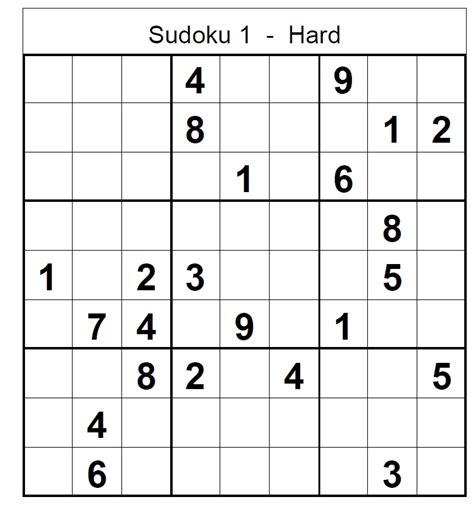 Hard Printable Sudoku Puzzles Customize And Print