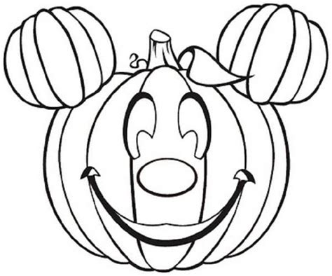 Mickey Mouse Pumpkins Coloring Page Kids Play Color