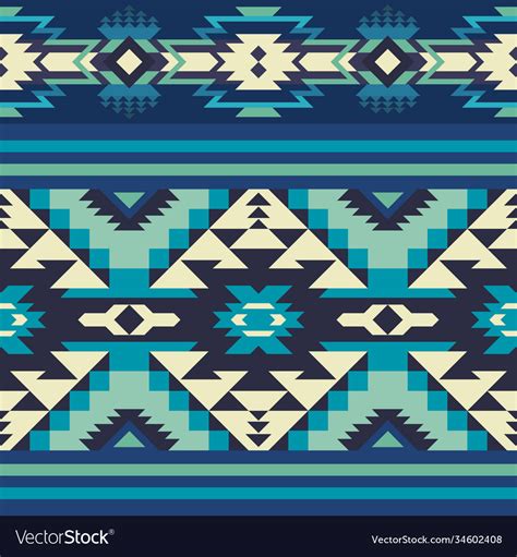 Tribal Print Aztec Navajo Seamless Pattern Vector Image