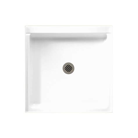Swan White Veritek Shower Base 32 In W X 32 In L With Center Drain In The Bathroom Department At