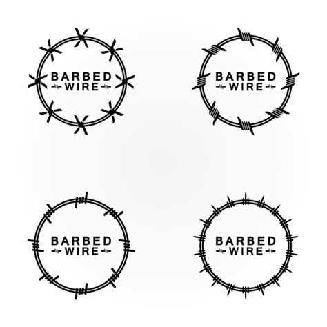 Premium Vector Circle Black Barbed Wire Logo Design Vector Illustration