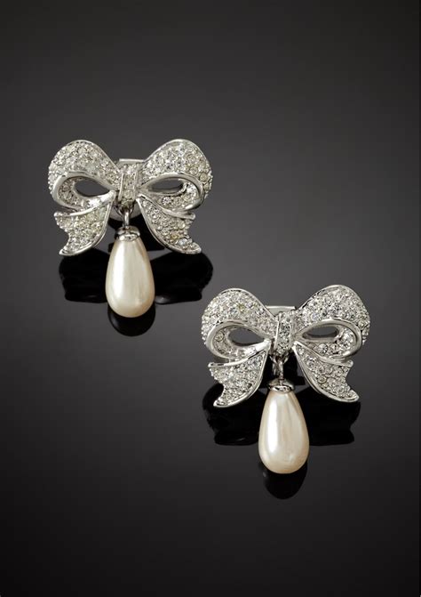 Erwin Pearl Pearl Drop Bow Earrings Bridesmaid Earrings Bow Earrings