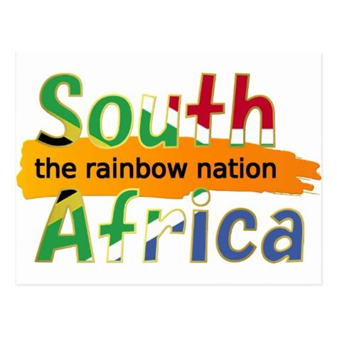 South Africa The Rainbow Nation Postcard Zazzle