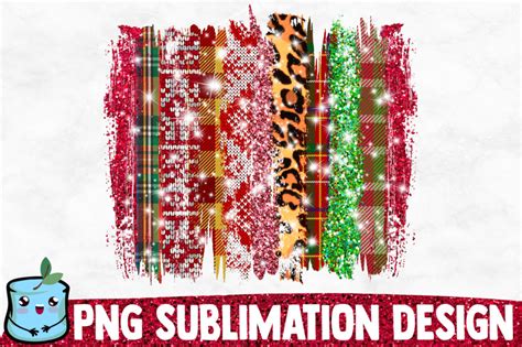 Christmas Brush Strokes Sublimation Design By Mintymarshmallows