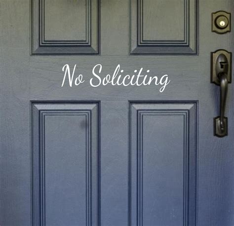 No Soliciting Vinyl Sign Decal Sticker For Home Business Door Window