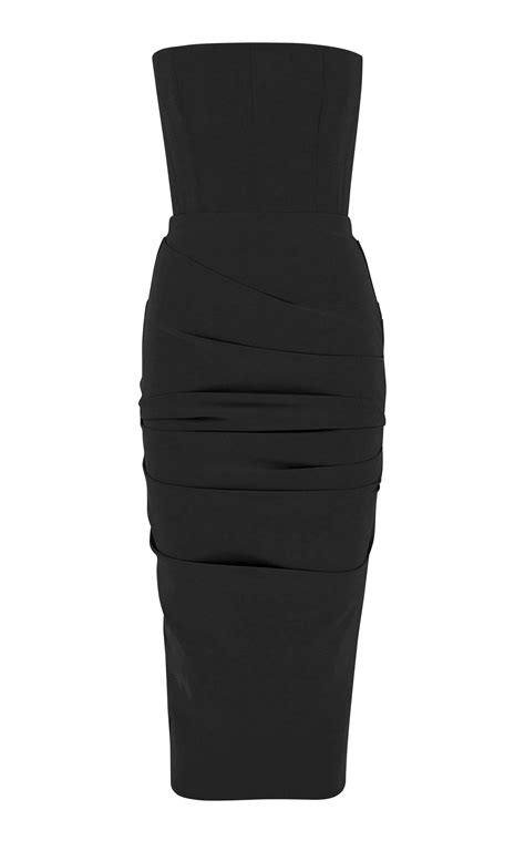 Exclusive Mena Ruched Stretch Crepe Midi Dress By Alex Perry Now