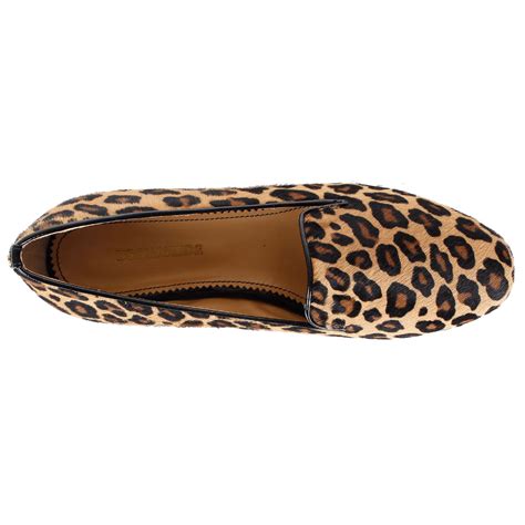 Dsquared2 Women Leopard Print Ponyskin Flat Shoes Spence