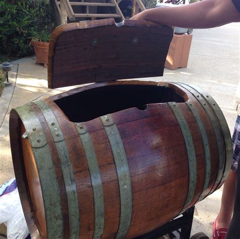 Does someone you love play hockey or. Old wine barrel turned into backyard ice chest cooler ...