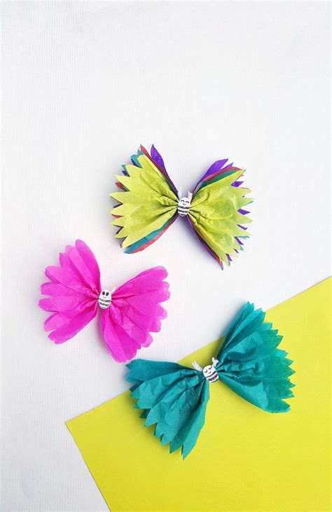 Fun Tissue Paper Butterfly Craft For Kids Glue Sticks And Gumdrops