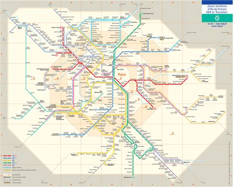 Mappa E Cartina Di Treno Regionale Rer Transilien Di Parigi Stazioni E Linee