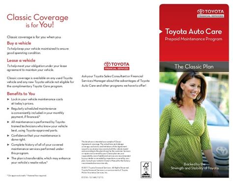 Toyota Auto Care Prepaid Car Maintenance Program By Toyota Financial