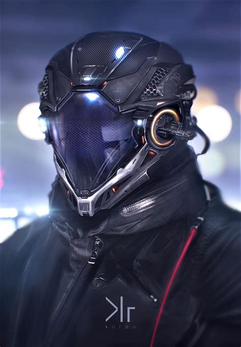 Artstation A Sci Fi Helmet Concept Khoa Bui Cyberpunk Helmet
