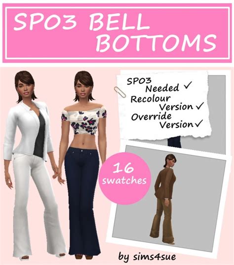 Sp03 Bell Bottoms At Sims4sue Sims 4 Updates
