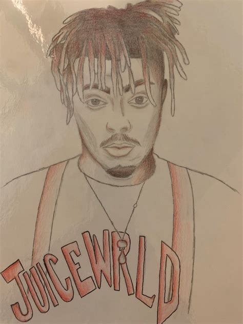 Drawing Of Juice Wrld In 2020 Sketches Celebrity Artwork Drawings