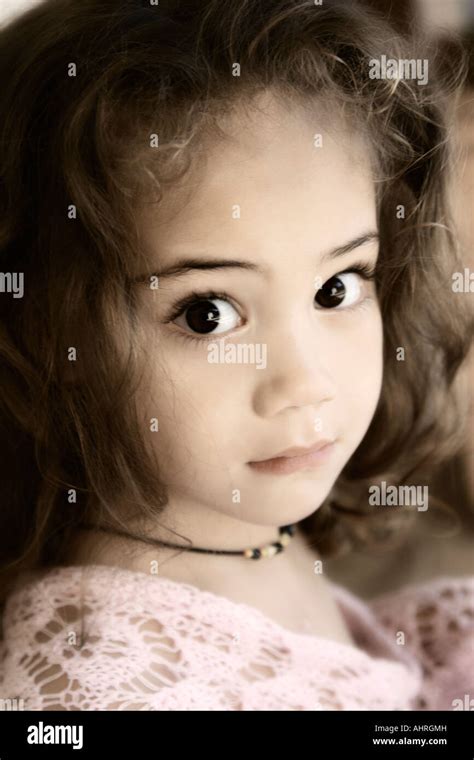 Close Up Of A Beautiful Little Girl Stock Photo Alamy