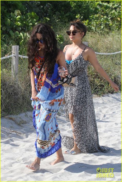 Vanessa Hudgens Rocks Blue One Piece On Miami Beach Photo 954385 Photo Gallery Just Jared Jr