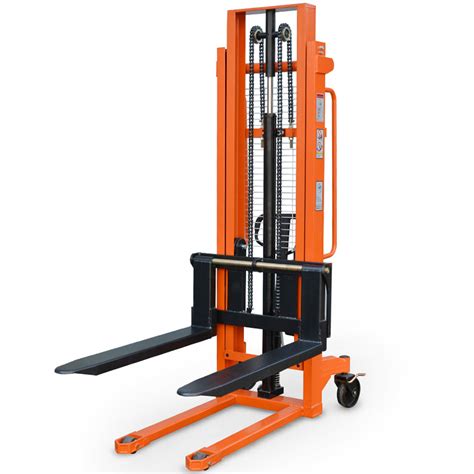 3m Secure 280mm Double Mast 1t Manual Forklift Stacker Trolley