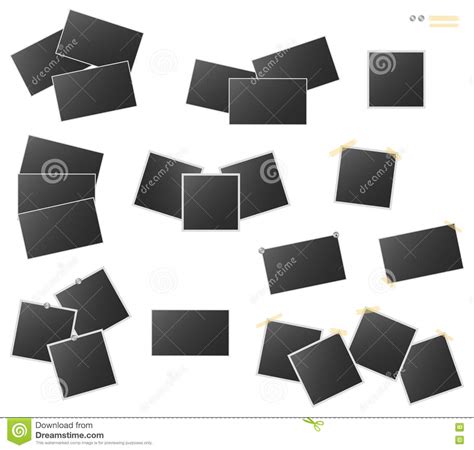 Set Of Realistic Vector Photo Frames Stock Vector - Illustration of ...