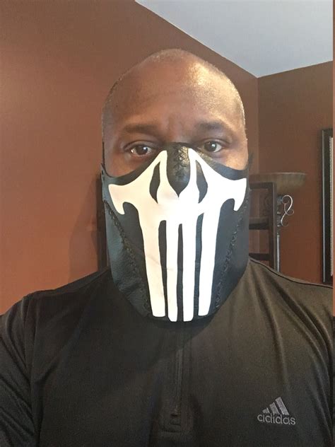Leather Punisher Skull Mask Pdf Template Digital Leather Half Mask