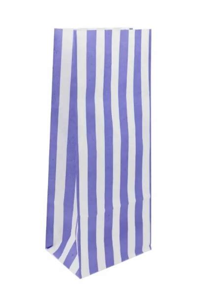 Blue And White Candy Stripe Paper Bags Sweets Shop Uk