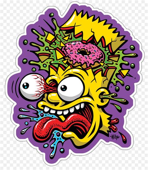 Bart Simpson Drawing Trippy Warehouse Of Ideas