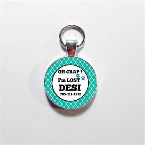 Dog Personalized Id Tag Oh Crap Im Lost By Annmariejewelrytree