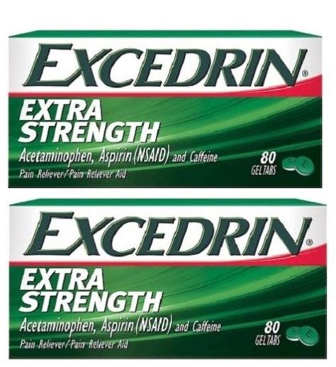 Excedrin Extra Strength Gel Tabs 2 Bottle Pack
