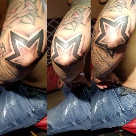 Star Tattoo On Elbow Above Elbow Tattoo Men Star Sleeve Tattoo Inner